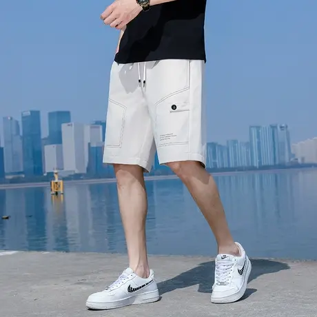 短裤男士夏季新款薄款外穿裤子潮牌休闲运动宽松百搭沙滩五分裤男商品大图