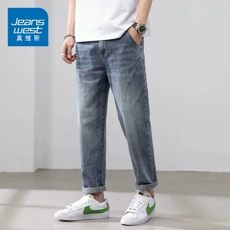 KZ真维斯春季春秋款九分牛仔裤男士时尚潮流2025年新款男裤子休闲商品大图