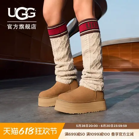 UGG冬季新款女士时尚舒适厚底经典字母袜套高筒靴雪地靴 1144044商品大图