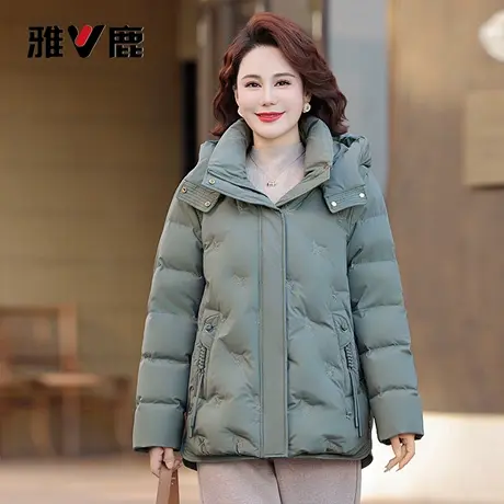 雅鹿2025秋冬新款休闲时尚羽绒服女款厚羽绒衣冬装保暖90鸭绒图片