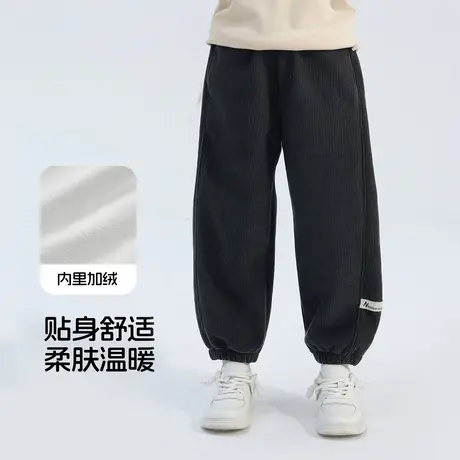 雪中飞kids儿童裤子童装男童束脚裤子保暖2025新款保暖百搭长裤图片