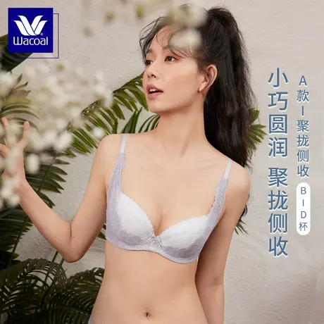 华歌尔Wacoal 薄款蕾丝聚拢小胸侧收副乳内衣女调整形文胸WB3532商品大图