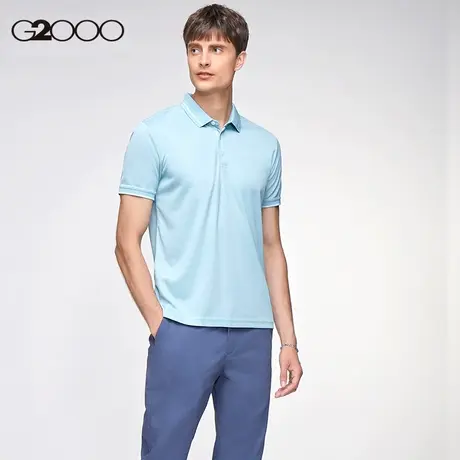 G2000男装 商场同款 夏季新款通勤休闲短袖T恤纯色百搭polo衫图片