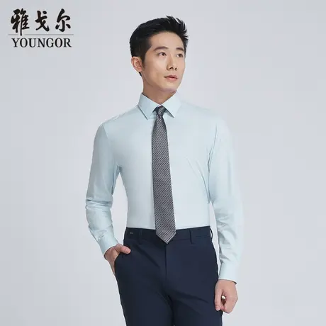 雅戈尔奥莱 商场同款男士长袖衬衫秋季新款官方商务休闲衬衫商品大图