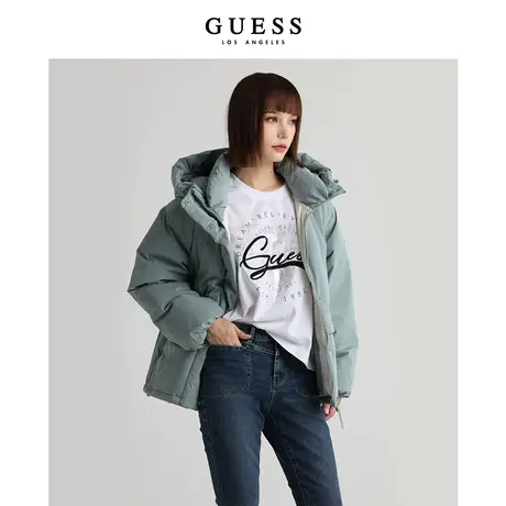【38上新季】【秀智同款】GUESS新秋冬季 时尚保暖防风鹅绒羽绒服图片