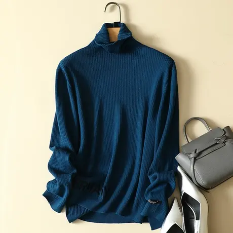 清仓！堆堆高领毛衣打底衫女秋冬2023年新款爆款加厚宽松外穿上衣商品大图