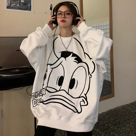 chic港味卫衣女小个子2021春秋薄款设计感小众宽松韩版外套潮ins商品大图