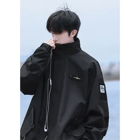 三合一冲锋衣外套男士春秋季潮牌痞帅气宽松休闲工装夹克登山服女商品大图