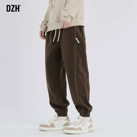 男士春季加厚裤子男款美式高街2024年新款休闲运动卫裤哈伦裤长裤商品大图