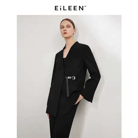 【意大利设计】朗姿羊毛设计感气质西服外套女2024年春季新款西装商品大图