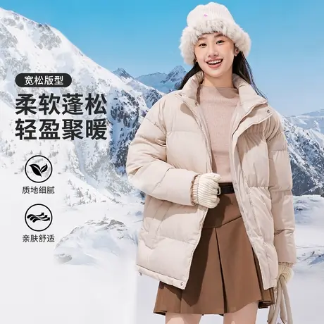 真维斯Z+女装 宽松立领棉服冬季宽松棉衣加厚保暖甜美风外套X图片