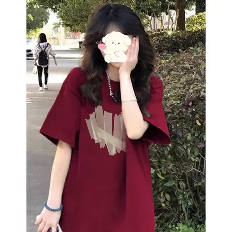 短袖T恤女夏季2024新款百搭宽松韩版潮学生半袖打底小衫上衣潮ins商品大图