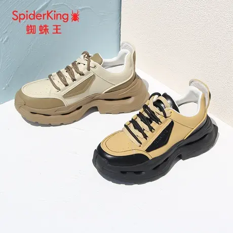 SPIDER KING/蜘蛛王老爹鞋真皮2023春商场同款运动休闲鞋女厚底潮商品大图