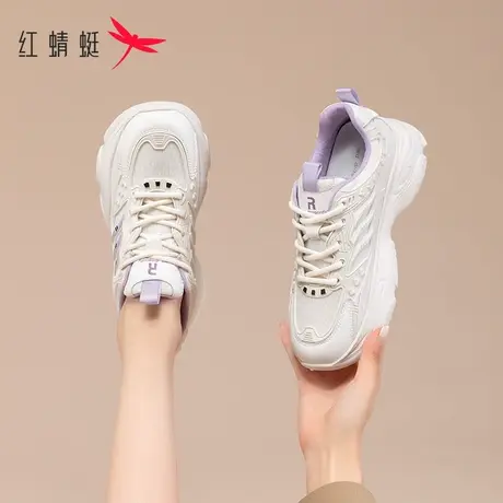 红蜻蜓厚底老爹鞋女款2023新款休闲运动鞋女小个子女鞋超火小白鞋图片