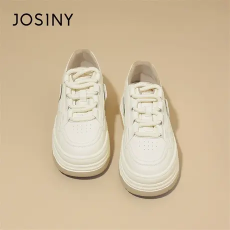 Josiny/卓诗尼板鞋2024新款春季女款平底休闲百搭一脚蹬小白鞋子商品大图