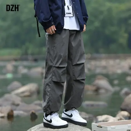 男士冲锋裤休闲长裤男春秋款日系防水裤子设计感高级束脚裤登山裤商品大图