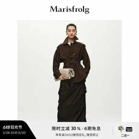 【筑感美学】Marisfrolg玛丝菲尔2025春新款休闲百搭宽松风衣外套图片