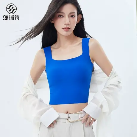 美背吊带背心女2025春夏新款带胸垫一体免穿文胸内搭打底抹胸内衣商品大图