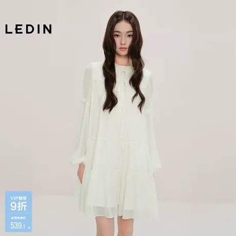 【商场同款】乐町甜美长袖连衣裙女装2025秋季新款裙子C1FAF3401图片