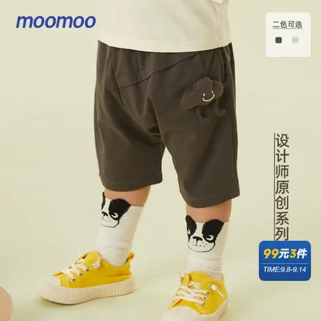 【设计师原创】moomoo童装男小童五分短裤夏新款落档萌趣休闲裤商品大图