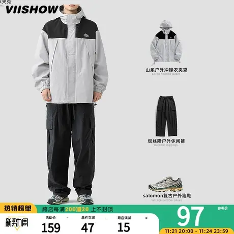 VIISHOW日系cityboy多袋直筒工装裤男春秋季潮牌裤子宽松休闲裤商品大图