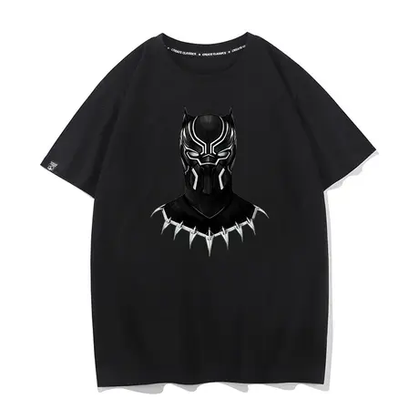秀洛黑豹T恤男战衣漫威英雄复仇者联盟电影周边纯棉短袖半袖衣服图片