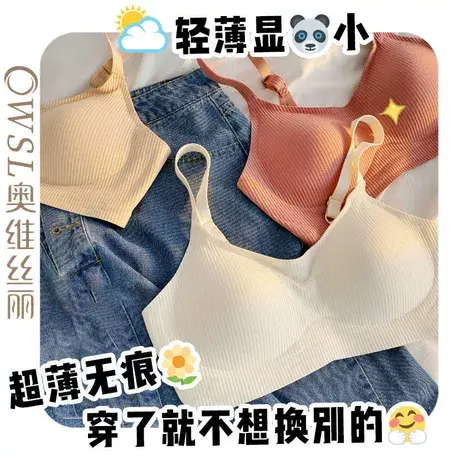 无痕内衣女小胸聚拢美背大胸显小文胸运动背心防下垂新款商品大图