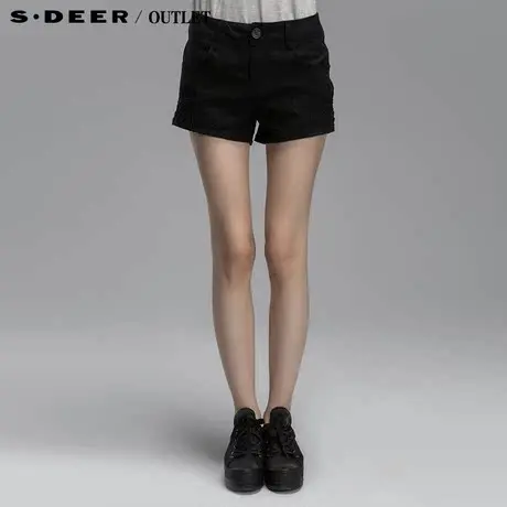 sdeeer圣迪奥专柜正品女装民族风明线刺绣短裤4380942商品大图