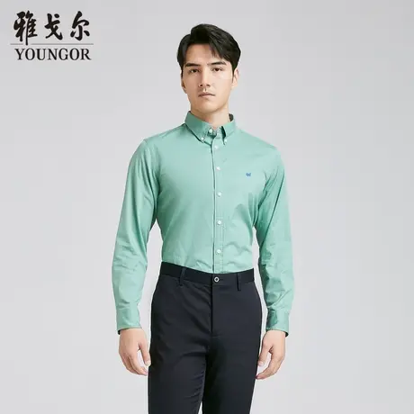 【商场同款】雅戈尔男士长袖衬衫新款官方商务休闲上班穿衬衫男图片