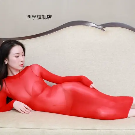 912针女士丝袜连衣裙连身袜10D油亮连体裙袜丝滑超薄油光紧身包裙商品大图