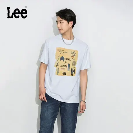 Lee商场同款23春夏新品101+舒适版印花多色男短袖T恤LMT0015434DR图片