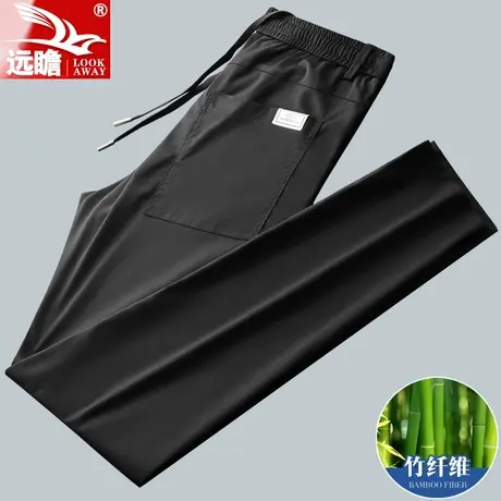 男士冰丝薄款休闲裤男夏季夏天潮流运动长裤百搭2022新款裤子男款商品大图