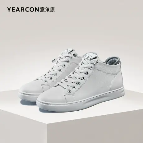 意尔康女鞋春秋季女士平底休闲板鞋英伦风单鞋时尚潮流百搭皮鞋商品大图