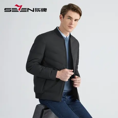 【90白鸭绒】柒牌轻暖羽绒服男2023冬季新款棒球领中青年男士外套图片