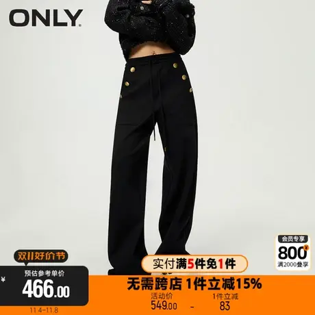 【买5免1】ONLY休闲潮流高腰显瘦直筒工装裤休闲裤女|124114002商品大图