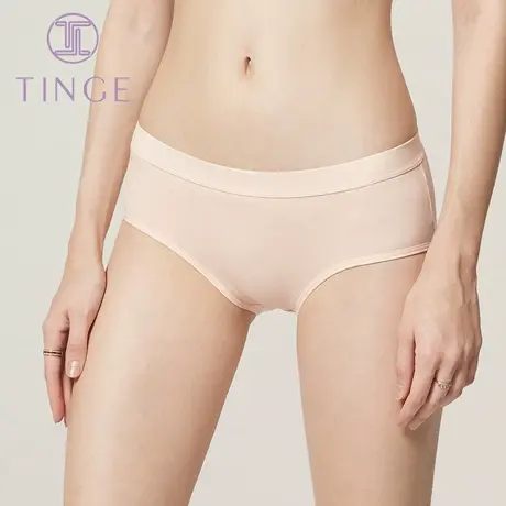 TINGE无痕中腰内裤少女全棉收腹舒适透气三角裤女春秋经期姨妈裤商品大图