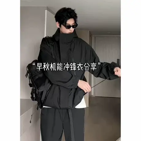 美式黑武士三合一冲锋衣男暴雨级防水户外登山徒步武功山穿搭外套商品大图