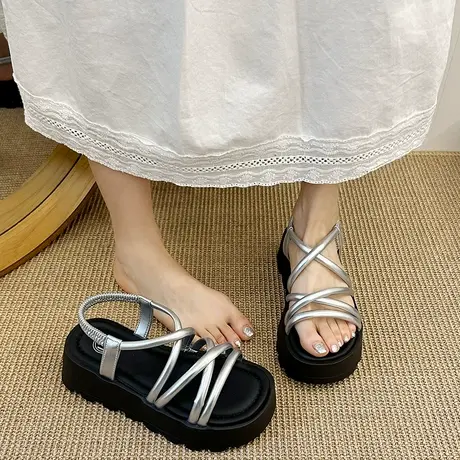 法式气质凉鞋女2025夏季新款绝美温柔配裙子凉鞋高级感通勤沙滩鞋商品大图