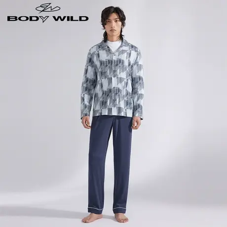 BODYWILD宝迪长裤莫代尔睡裤男家居裤男士居家冬季保暖柔ZBN42WS1商品大图