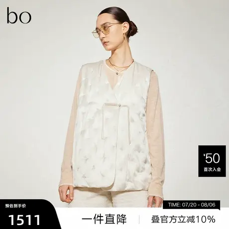 【播奥莱】播商场同款黑标系列秋新新中式国风马甲女BDR3MD2139商品大图