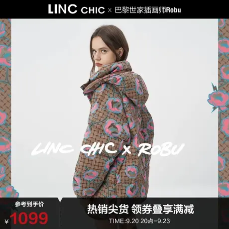 LINCCHIC金羽杰羽绒服女设计师联名中长款羽绒服女冬季Y22803601图片