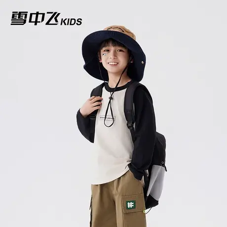 雪中飞kids童装儿童长袖t恤2026新款时尚运动休闲女童男童上衣图片