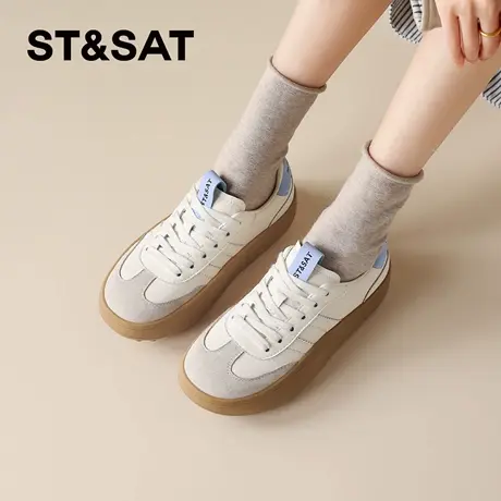 星期六小白鞋女款2026新款女鞋春季爆款休闲板鞋增高厚底通勤鞋子商品大图