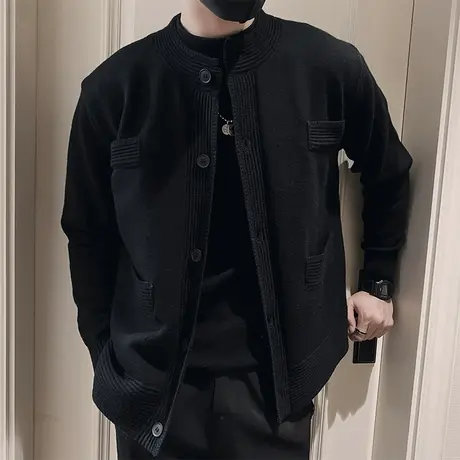 秋冬款软糯加厚休闲小众毛衣开衫潮牌日系复古个性线衣外套针织衫商品大图