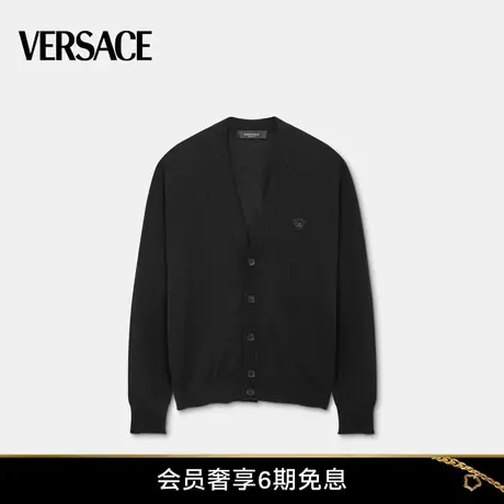【甄选礼物】VERSACE/范思哲  男士Medusa开衫美杜莎刺绣针织上衣图片