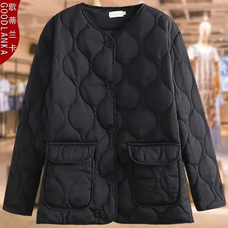 加肥加大码女装冬装棉服宽松2022新款中年50岁胖妈妈羽绒棉小棉衣商品大图