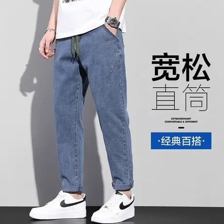 夏季薄款夏天牛仔裤男士直筒宽松2024新款九分夏裤休闲男裤子男款商品大图