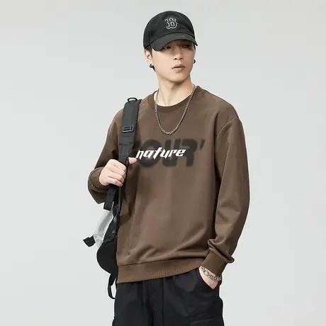 时尚百搭秋冬款卫衣大码长袖卫衣潮流印花圆领男士休闲百搭卫衣商品大图