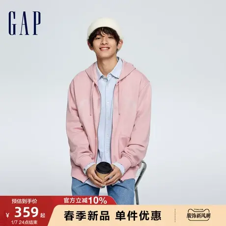 Gap男女装春季2024新款LOGO法式圈织软卫衣情侣商场同款885513图片