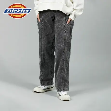 Dickies24春夏新款水洗面料女式休闲工装长裤宽松商品大图